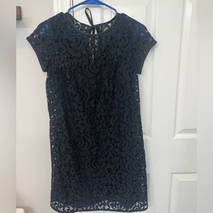 LOFT dress size 2 petite. Beautiful black and navy blue lace shift dress